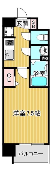 プレサンス大阪都島エレナードの間取り画像