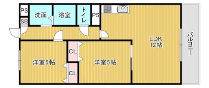 フェリオ永田の間取り画像