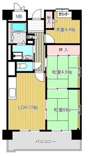 メゾンドーム三軒家の間取り画像