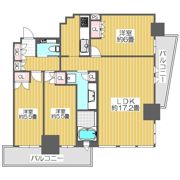 リバーガーデンタワー上町台筆ヶ崎の間取り画像