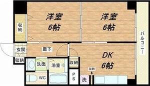 上六青山ハイツの間取り画像