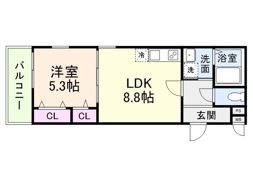 フジパレス今川II番館の間取り画像