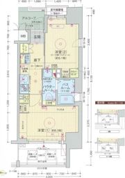 エステムプラザ難波EAST II ブレストの間取り画像