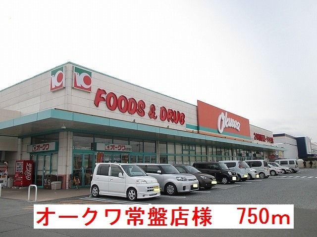 近くのオークワ常盤店様まで750m（徒歩10分）