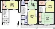 南上町1-49-7貸家の間取り画像