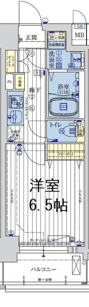 ジアコスモ難波南の間取り画像