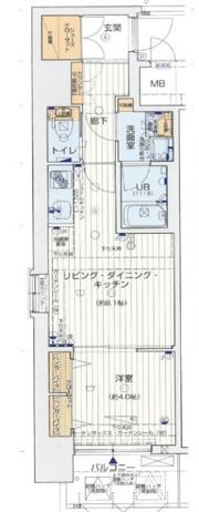 レオンコンフォート難波南の間取り画像