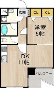 フェルザ今宮戎（旧:Krehl難波南）の間取り画像
