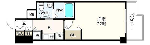レジュールアッシュ難波リュクスの間取り画像