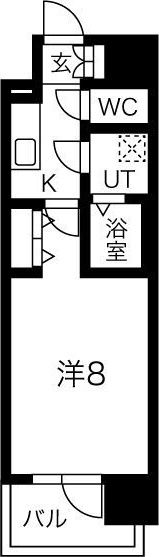 MELDIA CREST NAMBA SOL TERRACEの間取り画像