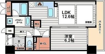 プレサンスロジェ難波GRANDWESTの間取り画像