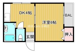 ハイツ魚住の間取り画像