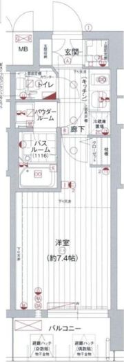 エグゼ難波南Vの間取り画像