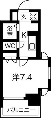 ジュネーゼグラン難波ミラージュの間取り画像