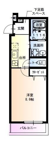 フジパレス中加賀屋III番館の間取り画像