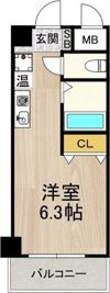 フロンティアテラス難波南（旧:エルミタージュ難波南V）の間取り画像