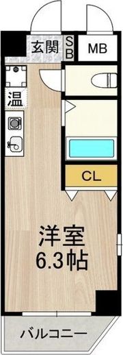 フロンティアテラス難波南（旧:エルミタージュ難波南V）の間取り画像