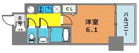 ファステート大正駅前トロフィの間取り画像