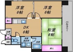 シャトー弁天弐番館の間取り画像