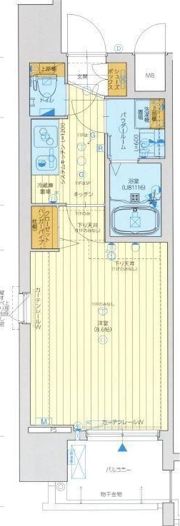 レジュールアッシュ心斎橋LUXEの間取り画像