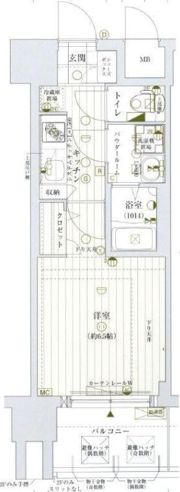 レジュールアッシュ心斎橋VITAの間取り画像