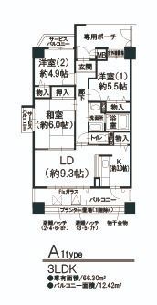 ココスヒルズの間取り画像