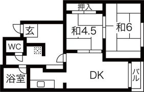 桃ヶ池ハイツの間取り画像