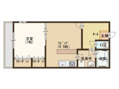 FLAT34上本町の間取り画像