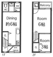 港区夕凪1丁目テラスハウスの間取り画像