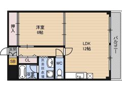 ドリームコート東住吉の間取り画像