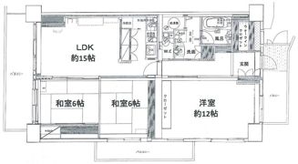 ローズハイツ真田山公園の間取り画像