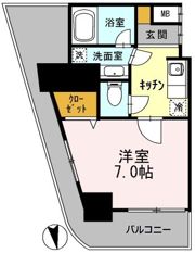 カスタリアタワー肥後橋の間取り画像