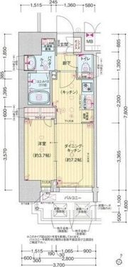 プレサンス塚本ミッドネクストの間取り画像