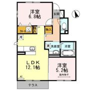 サニーガーデン瓜破 B棟の間取り画像