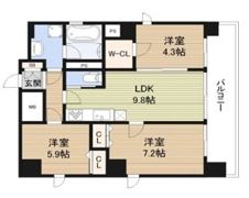 OSAKA CASTLE SHIRAHAMA PREMIERの間取り画像