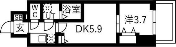 エスリードレジデンス大阪谷町ザ・マークスの間取り画像