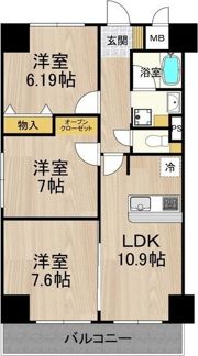パークモダン住之江公園 フルリノベーションの間取り画像