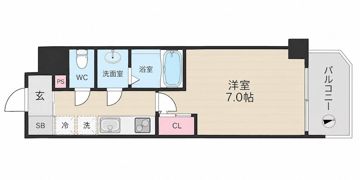 セレニテ谷町六丁目アリエの間取り画像