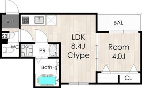 AVENIR住之江（アヴニールスミノエ）の間取り画像