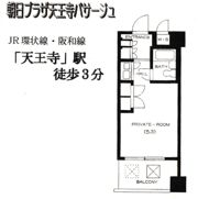 朝日プラザ天王寺パサージュの間取り画像