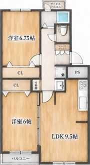 都島コーポの間取り画像