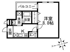 ソレイユ聖天下Cの間取り画像
