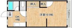 岸ノ里ニューハイツの間取り画像
