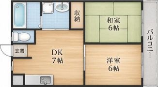 アーバンハイム帝塚山の間取り画像