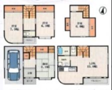 西成区岸里戸建の間取り画像