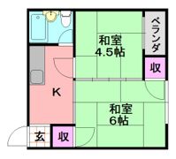 出戸マンションの間取り画像