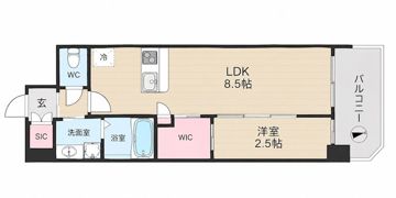 セレニテ谷町六丁目アリエの間取り画像