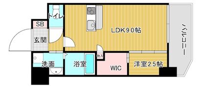 セレニテ谷町六丁目アリエの間取り画像