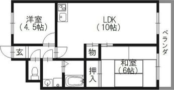 光コーポIの間取り画像