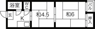 ハイム平野D棟の間取り画像